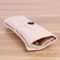 Cotton small capacity schoolboy pen bag linen stationery bag set